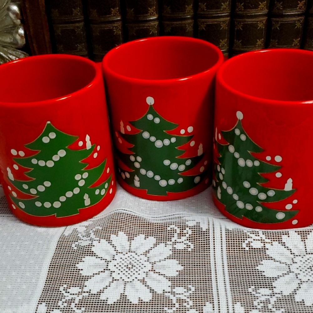 Set of 3 Waechtersbach Christmas Tree Mugs